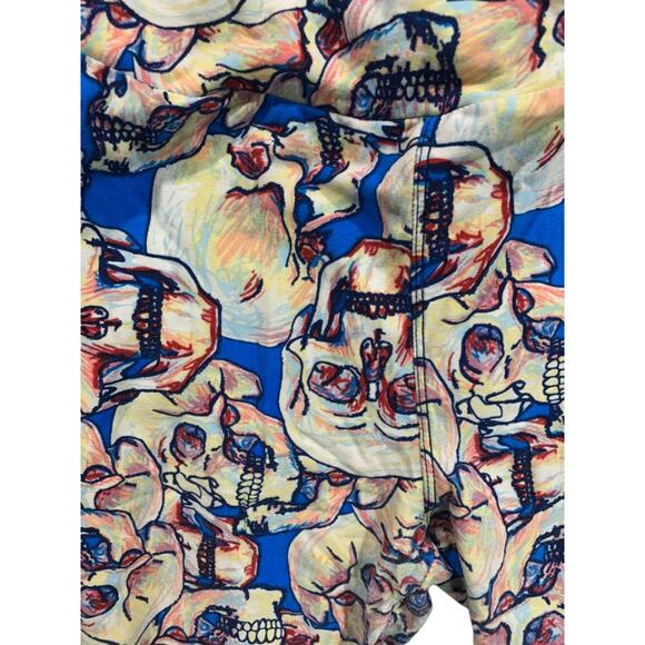One Size LulaRoe Womens Leggings 3 Pair Assorted Skull Rose Spiderweb - Picture 2 of 8